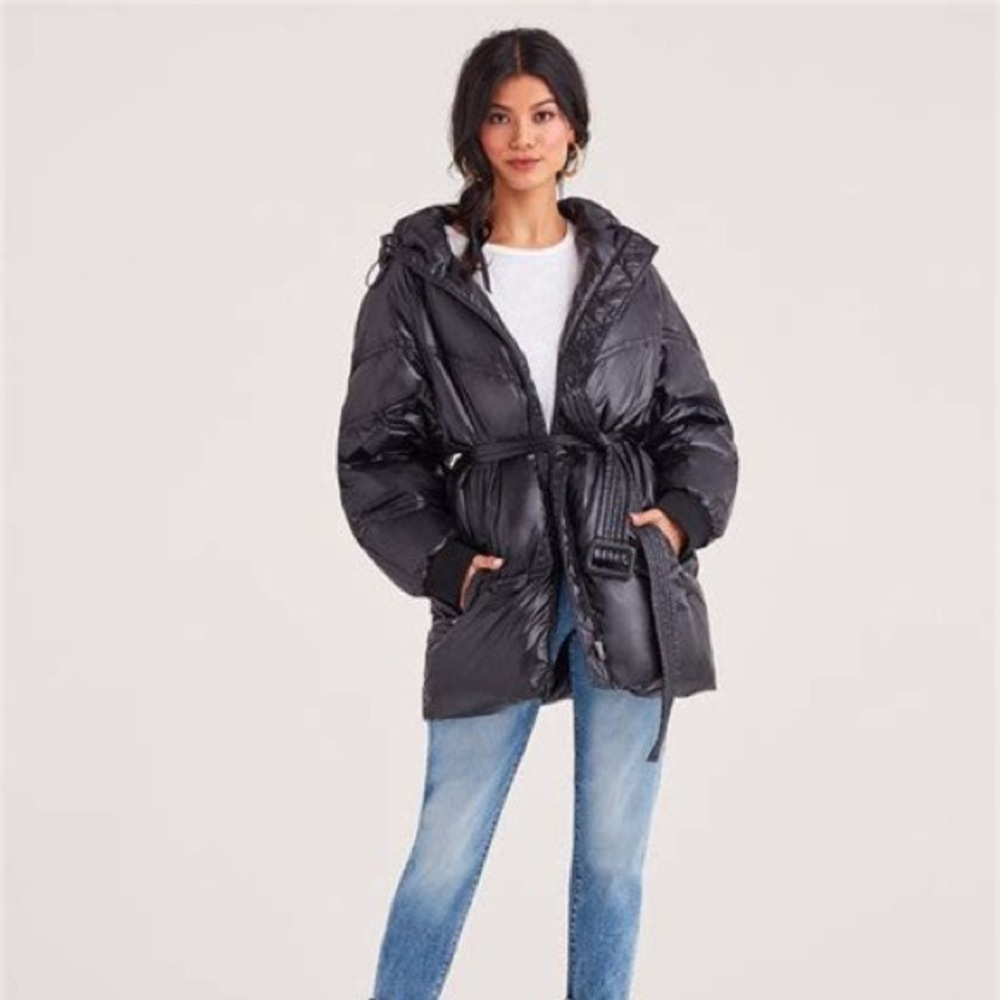 7 for all mankind Hooded Belted Down Parka
